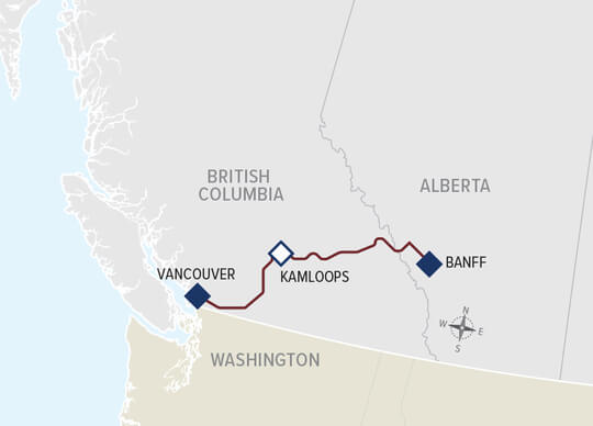 First Passage to the West Rail map