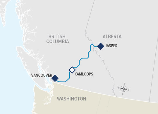 Journey Through The Clouds Rail map